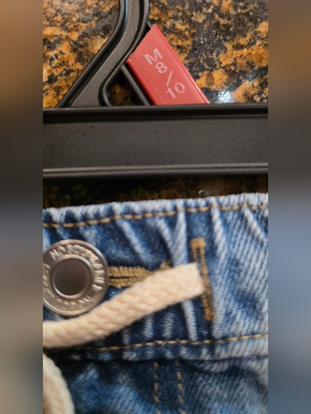 No Boundaries Light Blue Denim Drawstring Shorts - Picture 4 of 5